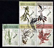 New Zealand 2014 Native Seaweeds Set As Block Of 5 Used - Usados