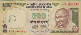 Inde - Billet De 500 Rupees - Mahatma Gandhi - Non Daté - P93c - India