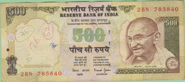 Inde - Billet De 500 Rupees - Mahatma Gandhi - Non Daté - P93a - India