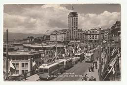 LAUSANNE  LE GRAND  PONT ET LA TOUR  BEL AIR   CARTE  CIRCULEE - Torquay