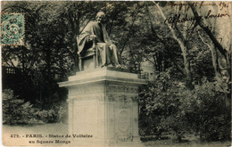 CPA Paris 5e-Statue De Voltaire Au Square Monge (323721) - Statues