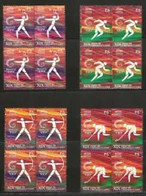 India 2010 Commonwealth Games Sports Archery Hockey Badminton 4v SET In Block Of 4's MNH, P.O Fresh & Fine - Autres & Non Classés