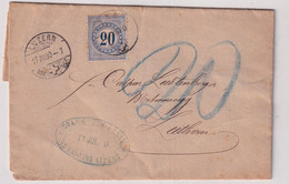 Portomarken 6IK / Mi. 6IK  Auf Bankbeleg Der Kantonal Leih- Und Sparkasse LUZERN Gelaufen 1880 Nach  LUTHERN - Strafportzegels