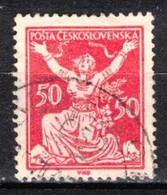 Tchécoslovaquie 1920 Mi 174 (Yv 167), Varieté -  Mains Blanches - Gants, Obliteré - Variétés Et Curiosités