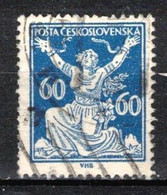 Tchécoslovaquie 1920 Mi 176 (Yv 167), Varieté, Position 75 -  6 Doigts, Obliteré - Variedades Y Curiosidades