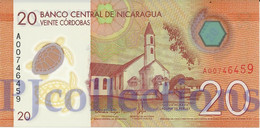 NICARAGUA 20 CORDOBAS 2014 PICK 210a POLYMER UNC - Nicaragua