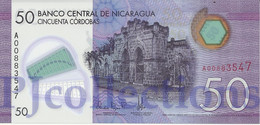 NICARAGUA 50 CORDOBAS 2014 PICK 211a POLYMER UNC - Nicaragua