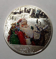 Médaille Collection JOYEUX NOEL MERRY CHRISTMAS NEUVE SILVER PLATED NEUVE - Père-Noël