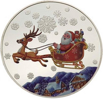 Médaille Collection JOYEUX NOEL MERRY CHRISTMAS NEUVE SILVER PLATED NEUVE - Babbo Natale
