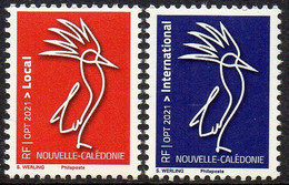 Nouvelle-Calédonie 2021 - Le Cagou Sans Valeur Facial - 2 Val Neuf // Mnh // €25.00 - Neufs