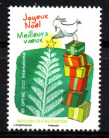 Nouvelle-Calédonie 2022 - Joyeux Noël, Cadeaux, Cagou - 1 Val Neuf // Mnh - Nuovi
