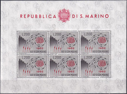 SAN MARINO 1962 Mi-Nr. 749 Kleinbogen ** MNH - Blocchi & Foglietti