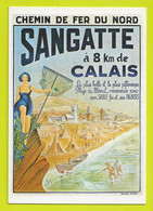 62 SANGATTE à 8 Km De Calais Reproduction Affiche Chemins De Fer Du Nord N°3057 Illustrateur G. Guy - Sangatte