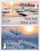 Finland 2022 Christmas And New Year Winter Light Set Of 2 Stamps - Nuovi