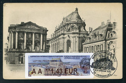 FRANCE (2022) Carte Maximum Card ATM LISA Exposition Histoire Postale MARCOPHILEX XLVI Versailles, Chapelle Royale - 2020-…