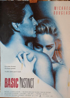 Affiche Du Film: Basic Instinct De Paul Verhoeven, Avec Michael Douglas Et Sharon Stone - 1992 - Plakate & Poster