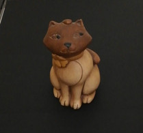 Manufatto Gattino In Pietra Effetto Legno Dipinto A Mano (324) Come Da Foto 12x7 Cm 480 Gr. - Animaux