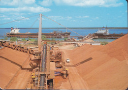 Australia PPC Weipa Ore Stacker With Ship-loading AIR MAIL Label CAIRNS Mail Centre QLD. 1988 GENTOFTE Denmark (2 Scans) - Cairns