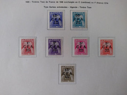 REUNION - N°YT TAXE 36/42 NEUFS* AVEC CHARNIERE - COTE YT : 13.50€ - Timbres-taxe