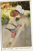 PC LAWSON WOOD, ARTIST SIGNED, YOURS FOR KEEPS, Vintage Postcard (b35387) - Wood, Lawson