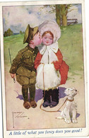 PC LAWSON WOOD, ARTIST SIGNED, A LITTLE OF WHAT, Vintage Postcard (b35392) - Wood, Lawson