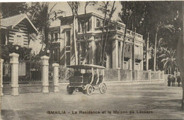 PC EGYPT, ISMAILIA, LA RESIDENCE ET LA MAISON LESSEPS, Postcard (b36671) - Ismailia