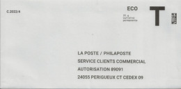 Lettre T Eco 20gr La Poste/Philaposte - Karten/Antwortumschläge T