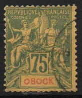 Obock - 1892  - Type Sage -  N° 43  Variété Bleu Sur Jaune  - Oblit - Used - Usados