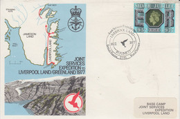 Liverpool Land Greenland Joint Services Exp Cover 2 Si Ca Liverpool Land  10 JUNE 1977 (TB152) - Arctic Expeditions