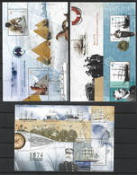 Argentina 1999, 2001, 2003 Three Souvenir Sheets Boats Ships Expeditions Antarctica MNH HCV ! - Colecciones & Series