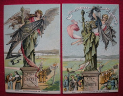 1901 Abrogation De La Loi Des Associations & Résurrection & Statue De La Liberté Bartholdi N°1 & 2  Dos Scanné - Evènements