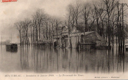 Montereau Inondation  1910 Promenade Des Noues - Floods