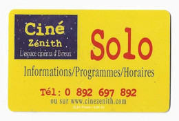 FRANCE CARTE CINEMA  ZENITH EVREUX - Kinokarten