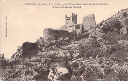 CPA France - Alpes Maritimes - Peille - La Tour Des Comtes De Provence - Vieux Château Féodal - Edit. Blanchi - Giletta - Otros & Sin Clasificación