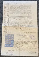 Ganzsache: Antikes Dokument Kanton Wallis (Valais) Mit Vielen Fiskalmarken / Document With Revenue Stamp Switzerland - Revenue Stamps