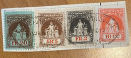 Ausschnitt Fiskalmarken Canton De Vaud Tribunaux - Revenue Stamp Switzerland - Revenue Stamps