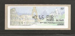 France, Distributeur, 518, LISA, Neuf **, TTB, 1 Timbre Avec Support, Rome, Colisée, Paris, Tour Eiffel - 1999-2009 Illustrated Franking Labels