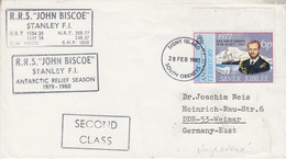 British Antarctic Territories (BAT) Ca RRS John Biscoe  Ca Signy Island South Orkneys 28 FEB 1980 (TB170) - Brieven En Documenten
