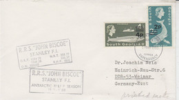 South Georgia Cover  Ca RRS John Biscoe  Ca FID South Georgia 5 MAR 1980 (TB170A) - Lettres & Documents