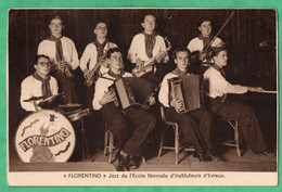 "florentino" Orchestre De Jazz De L ' Ecole Normale D' Instituteur D' Evreux ( Format 8,5cm X 13cm Bords Retaillés ? ?) - Musica E Musicisti