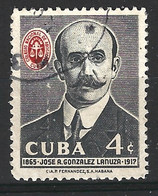 CUBA. N°481 Oblitéré De 1958. Avocat. - Used Stamps