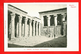 10203 - EGYPTE - EDFOU - Le Temple - Cour Intérieure  - DOS NON DIVISE - Idfu