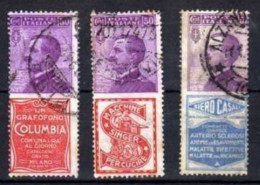 ITALY 1924 / 1925 3 Advertising Stamps Used , Condition See Scan. LOT 305 - Publicité