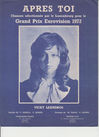 PARTITION  -  APRES TOI  -  VICKY LEANDROS  -  1972  - - Gesang (solo)