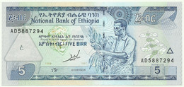 Ethiopia - 5 Birr - 1997 / EE 1989 - Pick 47.a - Unc. - Sign. 5 ( 1997 - 1998 ) - Serie AD - Etiopía