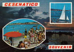 CARTOLINA  CESENATICO,FORLI-CESENA,EMILIA ROMAGNA,LUNGOMARE,BARCHE,MARE,VACANZA,SPIAGGIA,BELLA ITALIA,VIAGGIATA 1980 - Cesena