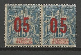 ANJOUAN N° 22Aa Tenant à Normal NEUF* TRACE DE  CHARNIERE / MH - Unused Stamps