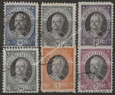 SM123-128U - San Marino 1926, Sassone Nr. 123/28, Serie Completa Di 6 Francobolli Usati Per Posta - Usados