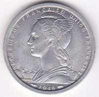 Afrique Equatoriale Française Union Française 2 Francs 1948 , En Aluminium - Africa Equatoriale Francese