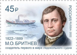 2022 Russia The 200th Anniversary Of The Birth Of M.O. Brtinev, 1822-1889 MNH - Nuovi